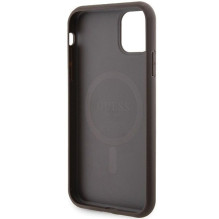GUESS case for IPHONE 11 compatible with MagSafe GUHMN61G4GFRW (4G Ring classic logo) brown GUESS case for IPHONE 11 compatible with MagSafe GUHMN61G4GFRW (4G Ring classic logo) brown