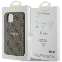 GUESS dėklas, skirtas IPHONE 11, suderinamas su „MagSafe GUHMN61G4GFRW“ (klasikinis 4G Ring logotipas), rudas GUESS dėklas, skirtas IPHONE 11, suderinamas su „MagSafe GUHMN61G4GFRW“ (klasikinis 4G Ring logotipas), rudas