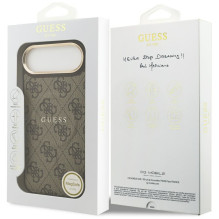GUESS case for IPHONE 17 Air compatible with MagSafe GUHMP17MP4MSEGCW (PU 4G W / Classic) brown