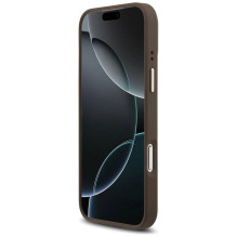 GUESS dėklas, skirtas IPHONE 17 Pro Max, suderinamas su MagSafe GUHMP17XP4MSEGCW (PU 4G W / Classic), rudas