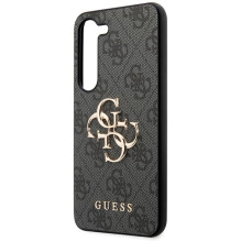 GUESS case for SAMSUNG S24 GUHCS24S4GMGGR (Leather 4G Metal Logo) black