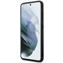 GUESS dėklas SAMSUNG S24 GUHCS24S4GMGGR (odinis 4G metalinis logotipas) juodas