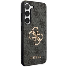 GUESS case for SAMSUNG S24 GUHCS24S4GMGGR (Leather 4G Metal Logo) black