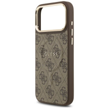 GUESS case for IPHONE 17 Pro Max compatible with MagSafe GUHMP17XP4MSEGCW (PU 4G W / Classic) brown