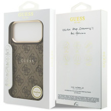 GUESS case for IPHONE 17 Pro Max compatible with MagSafe GUHMP17XP4MSEGCW (PU 4G W / Classic) brown