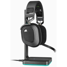 Belaidės ausinės ant ausų Corsair HS80, juoda