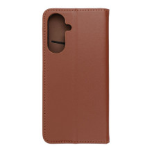 Atverčiamas dėklas, skirtas „Samsung A17 Smart Pro Book“, odinis, rudas