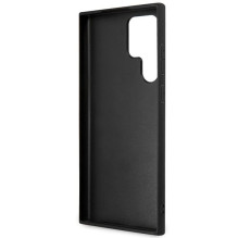 GUESS dėklas, skirtas SAMSUNG S24 Ultra GUHCS24L4GMGGR (odinis 4G metalinis logotipas), juodas GUESS dėklas, skirtas SAMSUNG S24 Ultra GUHCS24L4GMGGR (odinis 4G metalinis logotipas), juodas