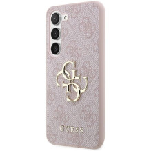 GUESS case for SAMSUNG S24 GUHCS24S4GMGPI (Leather 4G Metal Logo) pink