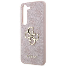GUESS dėklas, skirtas SAMSUNG S24 GUHCS24S4GMGPI (odinis 4G metalinis logotipas), rožinis GUESS dėklas, skirtas SAMSUNG S24 GUHCS24S4GMGPI (odinis 4G metalinis logotipas), rožinis