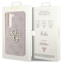 GUESS case for SAMSUNG S24 GUHCS24S4GMGPI (Leather 4G Metal Logo) pink