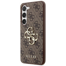 GUESS case for SAMSUNG S24 GUHCS24S4GMGBR (Leather 4G Metal Logo) brown