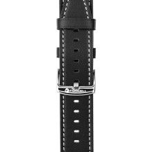 Dirželis „Samsung Galaxy Watch Forcell F-Design FS21“ su skylutėmis, ekologiška oda, 20 mm, juodas