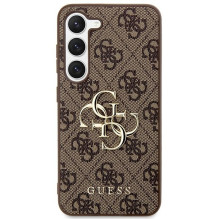 GUESS dėklas, skirtas SAMSUNG S24 GUHCS24S4GMGBR (odinis 4G metalinis logotipas), rudas GUESS dėklas, skirtas SAMSUNG S24 GUHCS24S4GMGBR (odinis 4G metalinis logotipas), rudas