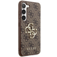 GUESS case for SAMSUNG S24 GUHCS24S4GMGBR (Leather 4G Metal Logo) brown