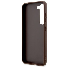 GUESS dėklas, skirtas SAMSUNG S24 GUHCS24S4GMGBR (odinis 4G metalinis logotipas), rudas GUESS dėklas, skirtas SAMSUNG S24 GUHCS24S4GMGBR (odinis 4G metalinis logotipas), rudas