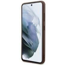 GUESS dėklas, skirtas SAMSUNG S24 GUHCS24S4GMGBR (odinis 4G metalinis logotipas), rudas GUESS dėklas, skirtas SAMSUNG S24 GUHCS24S4GMGBR (odinis 4G metalinis logotipas), rudas