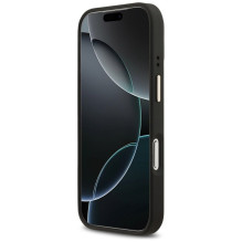 GUESS case for IPHONE 17 Pro compatible with MagSafe GUHMP17LPSAMSECK (PU W / Peony Hot Stamp) black