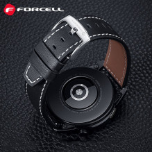 Dirželis „Samsung Galaxy Watch Forcell F-Design FS21“ su skylutėmis, ekologiška oda, 20 mm, rudas