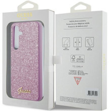 GUESS case for SAMSUNG S24 GUHCS24SHGGSHU (Glitter Script) purple