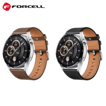 Dirželis „Samsung Galaxy Watch Forcell F-Design FS21“ su skylutėmis, ekologiška oda, 20 mm, rudas