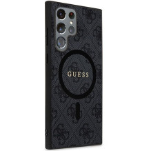 GUESS dėklas, skirtas SAMSUNG S24 Ultra, suderinamas su MagSafe GUHMS24LG4GFRK (klasikinis 4G Ring logotipas), juodas GUESS dėklas, skirtas SAMSUNG S24 Ultra, suderinamas su MagSafe GUHMS24LG4GFRK (klasikinis 4G Ring logotipas), juodas