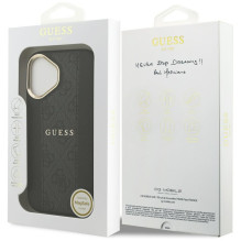 GUESS case for IPHONE 17 compatible with MagSafe GUHMP17SPG4SEMCK (PU W / 4G Stripe) black
