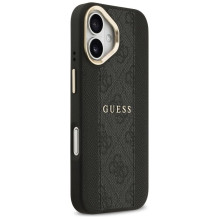 GUESS case for IPHONE 17 compatible with MagSafe GUHMP17SPG4SEMCK (PU W / 4G Stripe) black