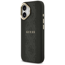 GUESS case for IPHONE 17 compatible with MagSafe GUHMP17SPG4SEMCK (PU W / 4G Stripe) black