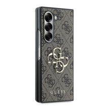 GUESS dėklas, skirtas SAMSUNG Z Fold 6 GUHCZFD64GMGBR (PU 4G odinis metalinis logotipas), rudas