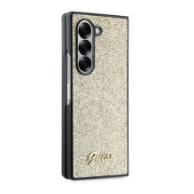 GUESS dėklas, skirtas SAMSUNG Z Fold 6 GUHCZFD6HGGSHD (HC PU 4G blizgučių raštas), auksinis