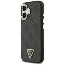GUESS case for IPHONE 17 compatible with MagSafe GUHMP17SP4GTDGMK (4G PU W / Triangle Logo) gold black