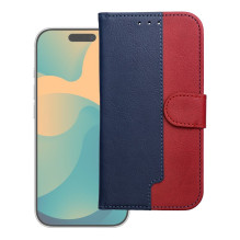 Flip case for iPhone 17 PRO Split Book navy and red