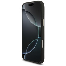 GUESS case for IPHONE 17 Pro Max compatible with MagSafe GUHMP17XP4GTDGMK (4G PU W / Triangle Logo) gold black