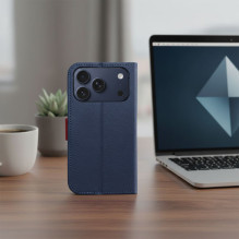Flip case for iPhone 17 PRO Split Book navy and red