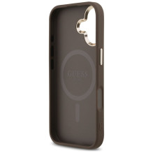 GUESS case for IPHONE 17 compatible with MagSafe GUHMP17SP4GTDGMW (4G PU W / Triangle Logo) gold brown