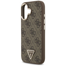 GUESS dėklas, skirtas IPHONE 17, suderinamas su MagSafe GUHMP17SP4GTDGMW (4G PU su trikampio logotipu), aukso rudos spal