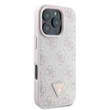 GUESS case for IPHONE 16 Pro Max GUHCP16XP4TDPP (PU Leather 4G Triangle Strass) pink