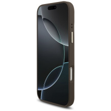 GUESS dėklas, skirtas IPHONE 17 Pro Max, suderinamas su MagSafe GUHMP17XP4GTDGMW (4G PU su trikampio logotipu), aukso ru