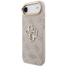 GUESS dėklas, skirtas IPHONE 17 Air GUHCP17M4GMGCPI (PU W / Big 4G Classic Logo) aukso-rožinis