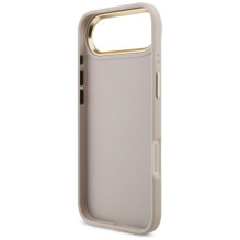 GUESS dėklas, skirtas IPHONE 17 Air GUHCP17M4GMGCPI (PU W / Big 4G Classic Logo) aukso-rožinis