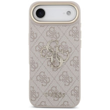 GUESS dėklas, skirtas IPHONE 17 Air GUHCP17M4GMGCPI (PU W / Big 4G Classic Logo) aukso-rožinis