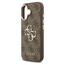 GUESS dėklas, skirtas IPHONE 17 GUHCP17S4GMGCBR (PU W / Big 4G Classic Logo) aukso rudos spalvos