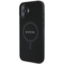 GUESS dėklas, skirtas IPHONE 16 Plus, suderinamas su MagSafe GUHMP16MPSAHMCK (PU Saffiano Classic logotipas), juodas