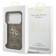 GUESS case for IPHONE 17 Pro GUHCP17L4GMGCBR (PU W / Big 4G Classic Logo) gold brown