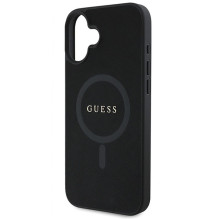 GUESS dėklas, skirtas IPHONE 16 Plus, suderinamas su MagSafe GUHMP16MPSAHMCK (PU Saffiano Classic logotipas), juodas