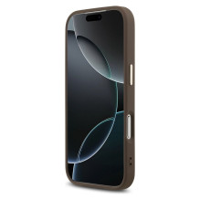 GUESS dėklas, skirtas IPHONE 17 Pro Max GUHCP17X4GMGCBR (PU W / Big 4G Classic Logo) aukso rudos spalvos