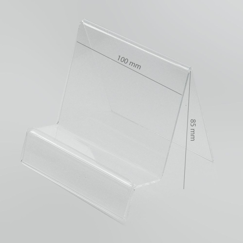 Plexi Vertical Holder / phone tablet stand with Place for Price (Navi / Tablet)