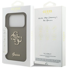 GUESS case for IPHONE 17 Pro GUHCP17LSC4GSMW (Silicone W / Big 4G Script) brown