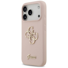 GUESS dėklas, skirtas IPHONE 17 Pro GUHCP17LSC4GSMP (silikoninis su dideliu 4G raštu), rožinis GUESS dėklas, skirtas IPHONE 17 Pro GUHCP17LSC4GSMP (silikoninis su dideliu 4G raštu), rožinis